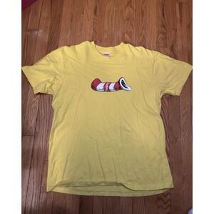 Supreme Cat In The Hat Tee FW18 L Large Vintage Y2K High Collectible In Brand